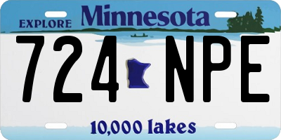 MN license plate 724NPE