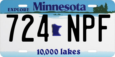 MN license plate 724NPF