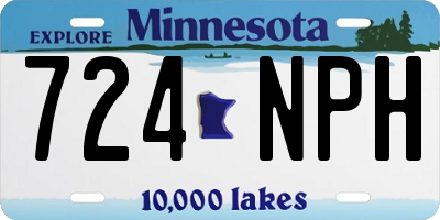 MN license plate 724NPH