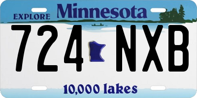MN license plate 724NXB