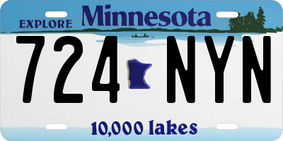 MN license plate 724NYN