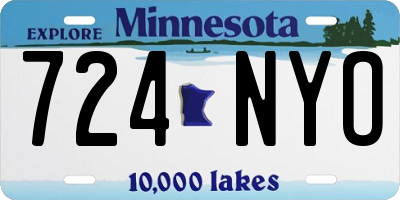 MN license plate 724NYO