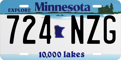 MN license plate 724NZG