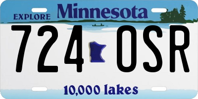 MN license plate 724OSR