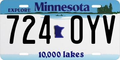 MN license plate 724OYV