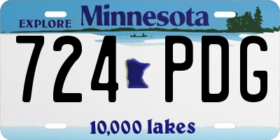 MN license plate 724PDG