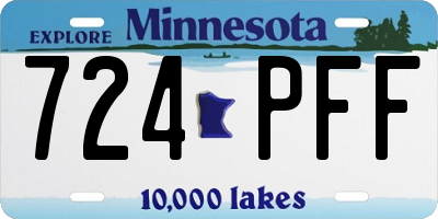 MN license plate 724PFF
