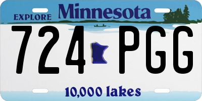 MN license plate 724PGG
