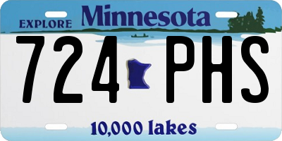 MN license plate 724PHS