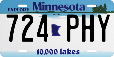 MN license plate 724PHY