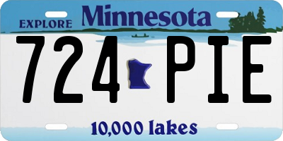 MN license plate 724PIE