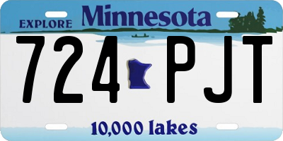 MN license plate 724PJT