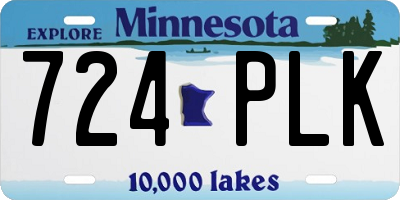 MN license plate 724PLK