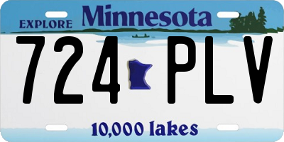 MN license plate 724PLV