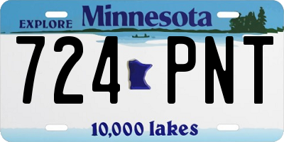 MN license plate 724PNT