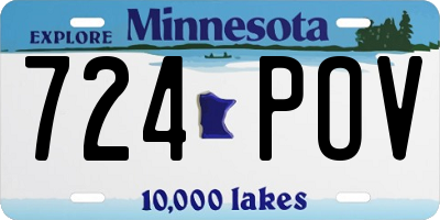 MN license plate 724POV