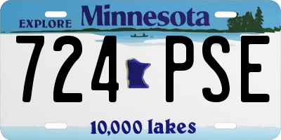 MN license plate 724PSE