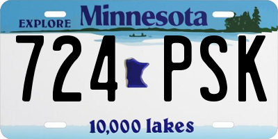 MN license plate 724PSK
