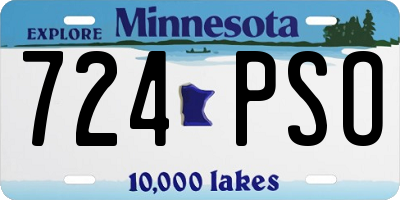 MN license plate 724PSO