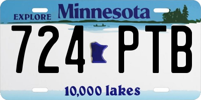 MN license plate 724PTB