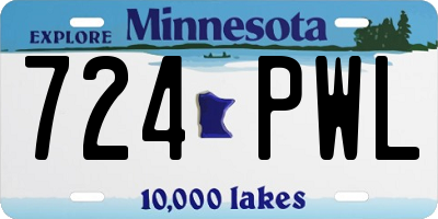 MN license plate 724PWL