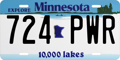 MN license plate 724PWR