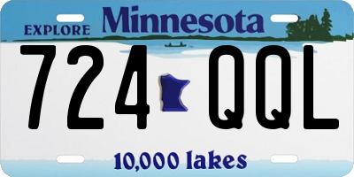 MN license plate 724QQL