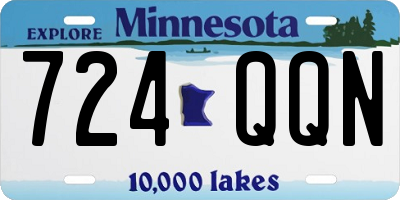 MN license plate 724QQN