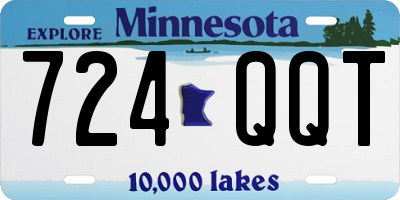 MN license plate 724QQT