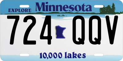 MN license plate 724QQV