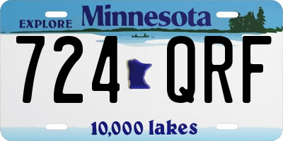 MN license plate 724QRF