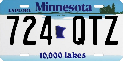 MN license plate 724QTZ