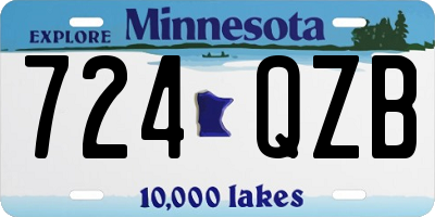 MN license plate 724QZB