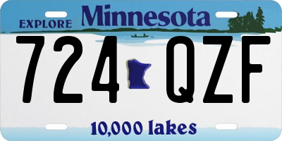 MN license plate 724QZF