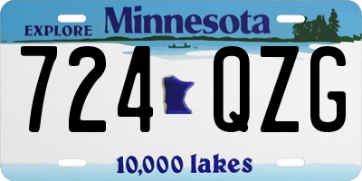 MN license plate 724QZG