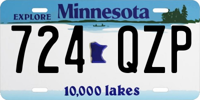 MN license plate 724QZP