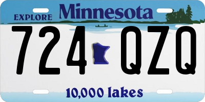 MN license plate 724QZQ