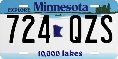 MN license plate 724QZS