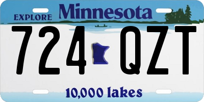 MN license plate 724QZT