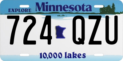 MN license plate 724QZU