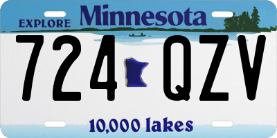 MN license plate 724QZV