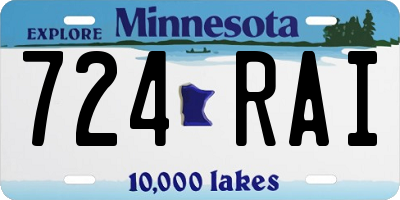 MN license plate 724RAI