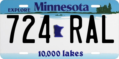 MN license plate 724RAL