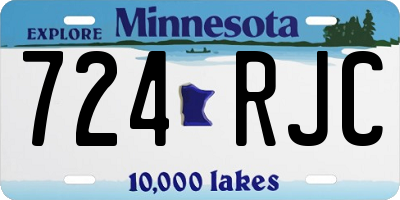MN license plate 724RJC