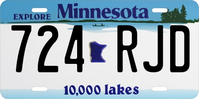 MN license plate 724RJD