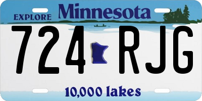 MN license plate 724RJG