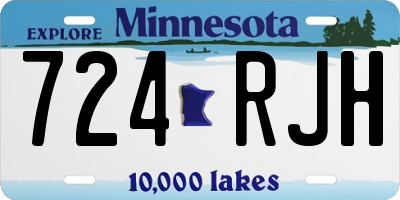 MN license plate 724RJH