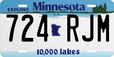 MN license plate 724RJM
