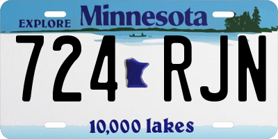 MN license plate 724RJN