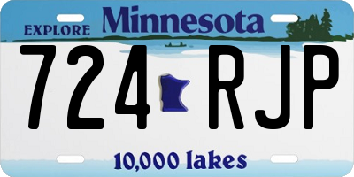 MN license plate 724RJP